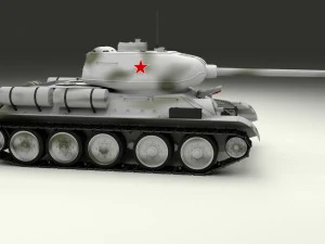 t-34-85 with interior winter camo 3D Model
