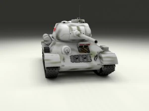 t-34-85 with interior winter camo 3D Model