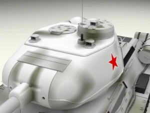 t-34-85 with interior winter camo 3D Model