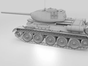 t-34-85 with interior winter camo 3D Model