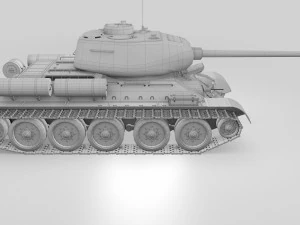 t-34-85 with interior winter camo 3D Model
