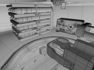 t-34-85 with interior winter camo 3D Model