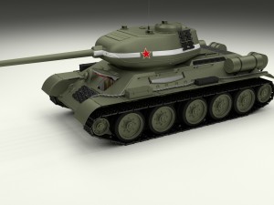 t-34-85 with interior hdri Modelo 3D