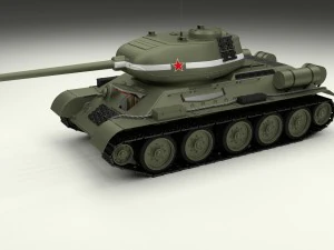 t-34-85 with interior hdri 3D Model