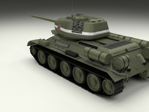 t-34-85 with interior hdri Modelo 3D