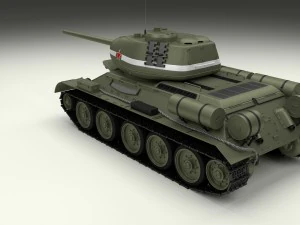 t-34-85 with interior hdri 3D Model