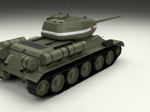 t-34-85 with interior hdri Modelo 3D