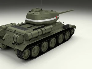 t-34-85 with interior hdri 3D Model