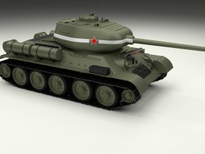 t-34-85 with interior hdri Modelo 3D