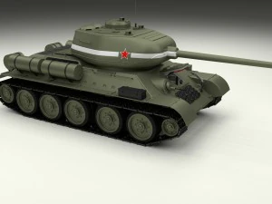 t-34-85 with interior hdri 3D Model