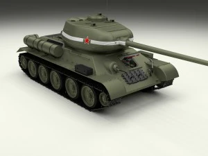 t-34-85 with interior hdri 3D Model