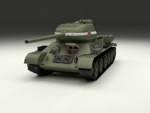 t-34-85 with interior hdri Modelo 3D