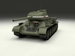 t-34-85 with interior hdri 3D Model