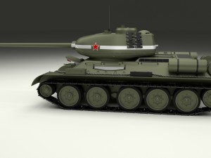 t-34-85 with interior hdri Modelo 3D