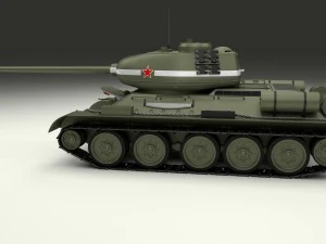 t-34-85 with interior hdri 3D Model