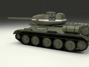 t-34-85 with interior hdri 3D Model