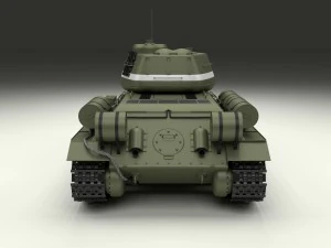 t-34-85 with interior hdri 3D Model