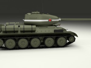 t-34-85 with interior hdri Modelo 3D