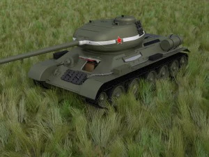 t-34-85 with interior hdri 3D Model