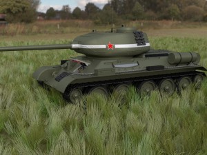 t-34-85 with interior hdri Modelo 3D
