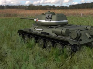 t-34-85 with interior hdri Modelo 3D