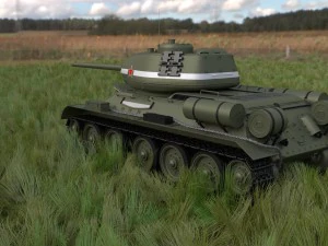 t-34-85 with interior hdri 3D Model