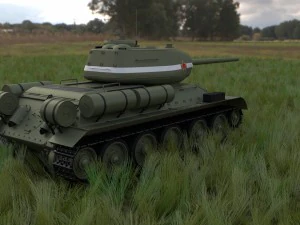 t-34-85 with interior hdri 3D Model