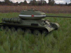 t-34-85 with interior hdri Modelo 3D