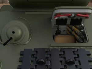t-34-85 with interior hdri 3D Model