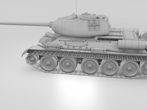 t-34-85 with interior hdri Modelo 3D