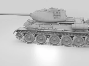 t-34-85 with interior hdri 3D Model