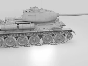 t-34-85 with interior hdri 3D Model