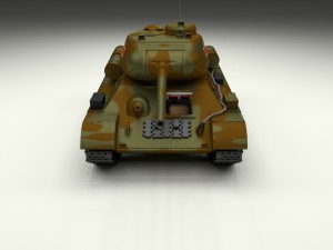 t-34-85 interior-engine bay full hdri camo Modelo 3D