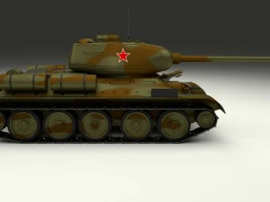 t-34-85 interior-engine bay full hdri camo 3D Model