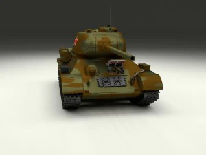 t-34-85 interior-engine bay full hdri camo 3D Model