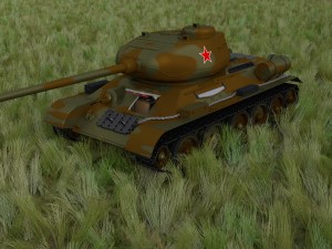 t-34-85 interior-engine bay full hdri camo Modelo 3D