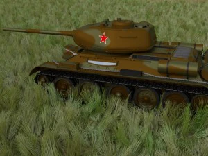 t-34-85 interior-engine bay full hdri camo 3D Model