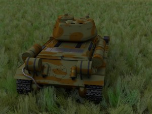 t-34-85 interior-engine bay full hdri camo Modelo 3D