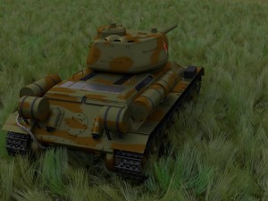 t-34-85 interior-engine bay full hdri camo Modelo 3D