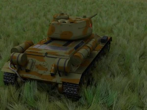 t-34-85 interior-engine bay full hdri camo 3D Model