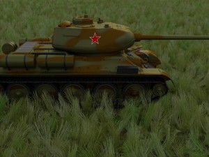 t-34-85 interior-engine bay full hdri camo Modelo 3D