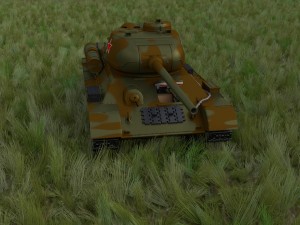 t-34-85 interior-engine bay full hdri camo Modelo 3D