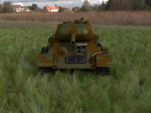 t-34-85 interior-engine bay full hdri camo 3D Model