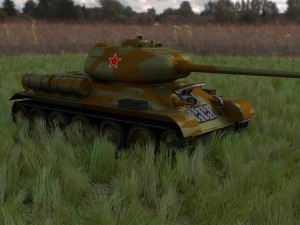 t-34-85 interior-engine bay full hdri camo Modelo 3D