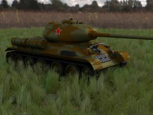 t-34-85 interior-engine bay full hdri camo 3D Model