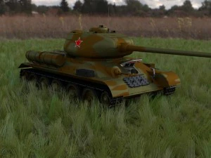 t-34-85 interior-engine bay full hdri camo 3D Model