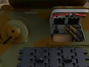 t-34-85 interior-engine bay full hdri camo Modelo 3D