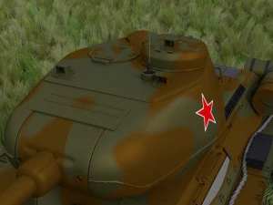 t-34-85 interior-engine bay full hdri camo 3D Model