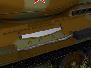 t-34-85 interior-engine bay full hdri camo Modelo 3D