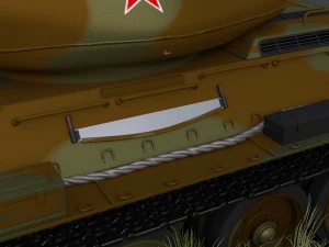 t-34-85 interior-engine bay full hdri camo 3D Model